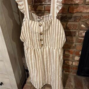 ANDREE BY UNIT Textured Cream and Tan Top